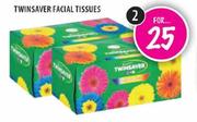 Twinsaver Facial Tissues-2's
