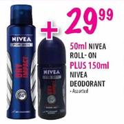 Nivea Roll-On-50ml Plus Nivea Deodorant-150ml