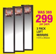 3 Pack Loft Mirrors-975x265mm Per Pack