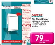 Parrot Products Flip Chart Paper-860mm(h)x610mm(w)-Per Pack