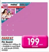 Parrot Products Pin Board-600mm(w)x450mm(h) Each