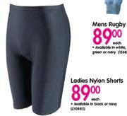 Ladies Nylon Shorts-Each