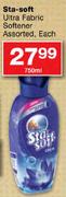 Sta-Soft Ultra Fabric Softener-750ml