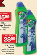Dettol Multi-Purpose Cream Cleaner-2 x 750ml