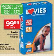 Lovies Disposable Nappies Maxi-42's Per Pack