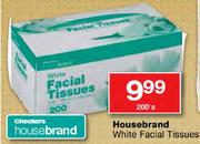 Housebrand White Facial Tissues-200's