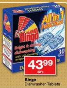 Bingo Dishwasher Tablets-30's