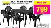 Antracite Ebony 7 Piece Patio Set - Per Set