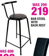 Bar Stool With Back Rest
