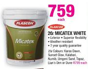 Plascon Micatex White-20Ltr