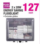 Simple Choice Energy Saving Floodlight-2 x 20W
