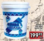 Numba 1 PVA Paint White-20Ltr Each