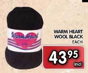 Warm Heart Wool Black-Each