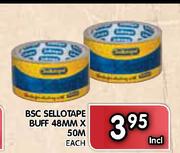 BSC Sellotape Buff 48mm X 50m Each