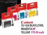 Canon CLI-426 Black,Cyan,Magenta or Yellow Each