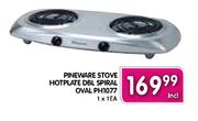 Pineware Stove Hotplate DBL Spiral Oval PH1077-1x1EA