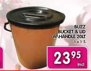 Buzz Bucket & Lid W/Handle-20ltr 1x1's
