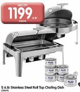 Stainless Steel Roll Top Chafing Dish-6.8L Each