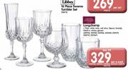 Longchamp Flute, White Wine, Red Wine, Liqueur, Brandy, Hiball Or Whisky Glasses-Per 6 Pack 