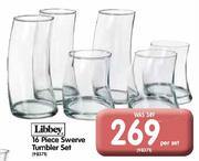 Libbey 16 Piece Swerve Tumbler Set