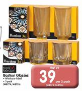 Bastion Whisky Or Hiball Glasses-Per 3 Pack