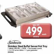 Sunbeam Stainless Steel Buffet Server/Hot Tray (SPB-300)-Each