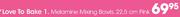Love To Bake Melamine Mixing Bowls Pink-22.5cm