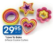 Love To Bake 5-Piece Cookie Cutters-Per Set