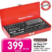 Mastercraft 46 Piece 1/4" Socket Set  (3043)-Per Set