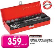 Mastercraft 13 Piece 1/2" Socket Set (1635 RK)-Per Set