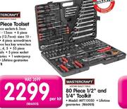 Mastercraft 80 Piece 1/2" and 1/4" Toolkit(MFT 10050)-Per Kit