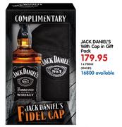 Jack Daniel's With Cap In Gift Pack-1x750ml