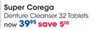Super Corega Denture Cleanser-32 Tablets-Per Pack