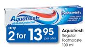 Aquafresh Regular Toothpaste-2 x 100ml