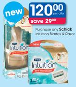 Schick Intuition Blades & Razor-Per Offer