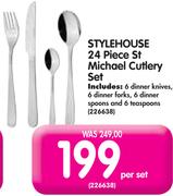 Stylehouse 24 Piece St Michael Cutlery Set-Per Set