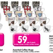 Assorted Coffee Mugs-Per 4 Pack