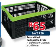 Perma Black Collapsible Crate 60x350x470mm