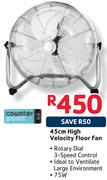 Counter Point 45Cm High Velocity Floor Fan