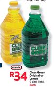 Wynn's Cleen Green Original Or Lemon -2 Litre Refill Each