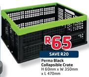 Perma Black Collapsible Crate 60x350x470mm