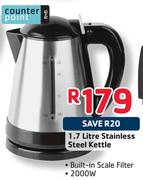 Counter Point 1.7Ltr Stainless Steel Kettle