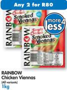 Rainbow Chicken Viennas(All Variants)-2x1Kg