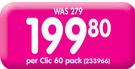 Bic Clic Pens-Per Clic 60 Pack