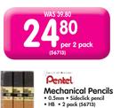 Pentel Mechanical Pencils 0.5mm-Per 2 Pack