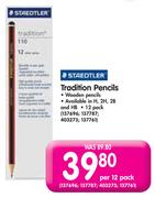 Staedtler Tradition Wooden Pencils-Per 12 Pack