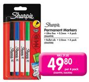 Sharpie Permanent Markers Ultra Fine 0.5mm-Per 4 Pack