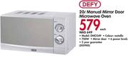 Defy 20L Manual Mirror Door Microwave Oven DMO349