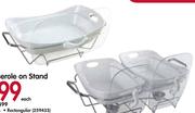 Casserole On Stand 41Cm Rectangular