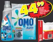 Omo Auto Washing Powder-2kg/Liquid Detergent-750ml Each